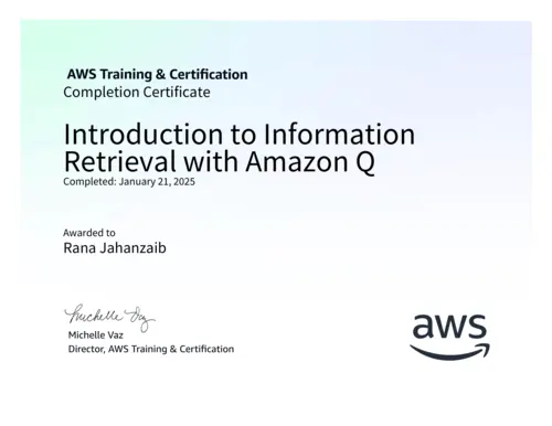 Information Retrieval with Amazon Q