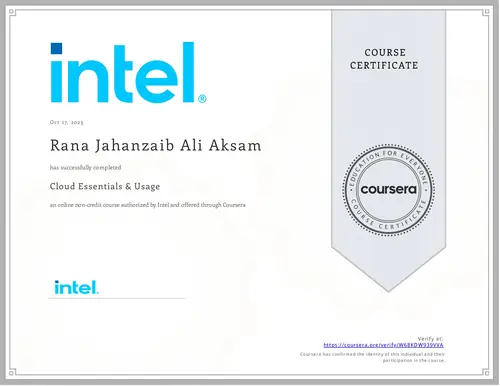 Cloud Essentials & Usage